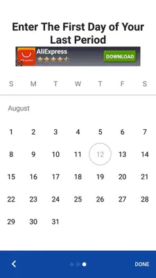 Period Tracker android App screenshot 1